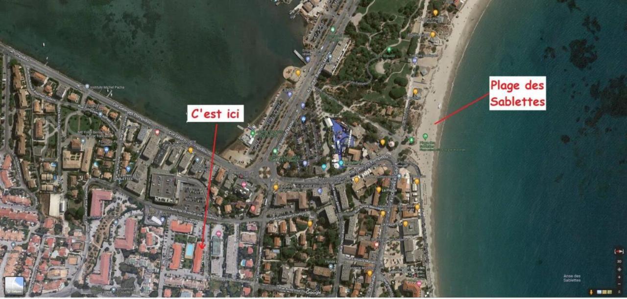 Charmant Appart. 500M Plages Des Sablettes لا سين سور مير المظهر الخارجي الصورة